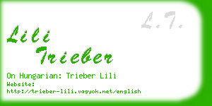 lili trieber business card